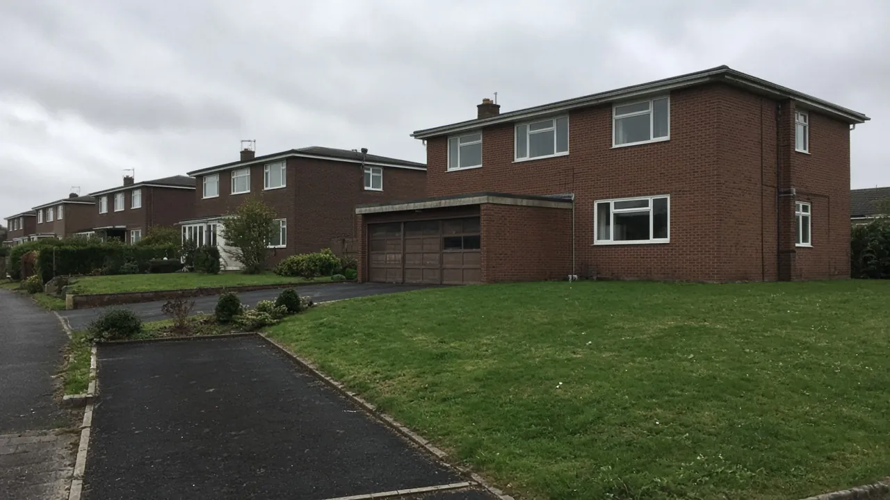 1970s link-detached house in Ormesby with a tarmac drive